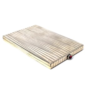 A Spanish Art Deco sterling silver cigarette case