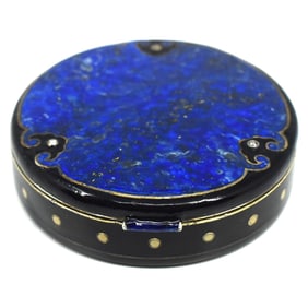 CARTIER, Paris Art Deco silver and enamel compact