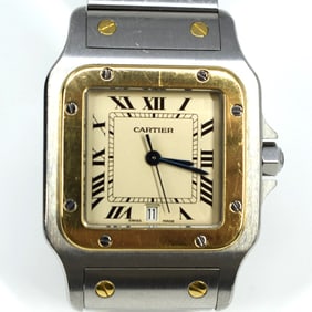 CARTIER Santos Galbee large Quartz Two-Tone Wristwatch