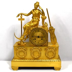 A French Gilt bronze Charles X mantel clock, circa 1825