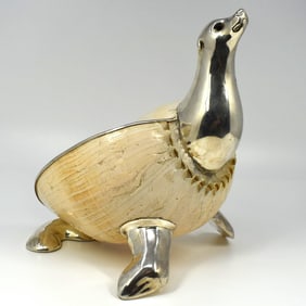 Gabriella BINAZZI (XX-XXI), silver-plated metal and sea shell Seal