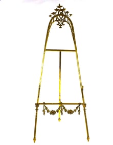 19th century Louis XVI style ormolu painting easel / display