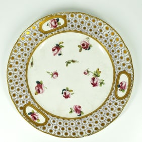 RARE SEVRES Count of Artois service soft-paste porcelain plate, 1786