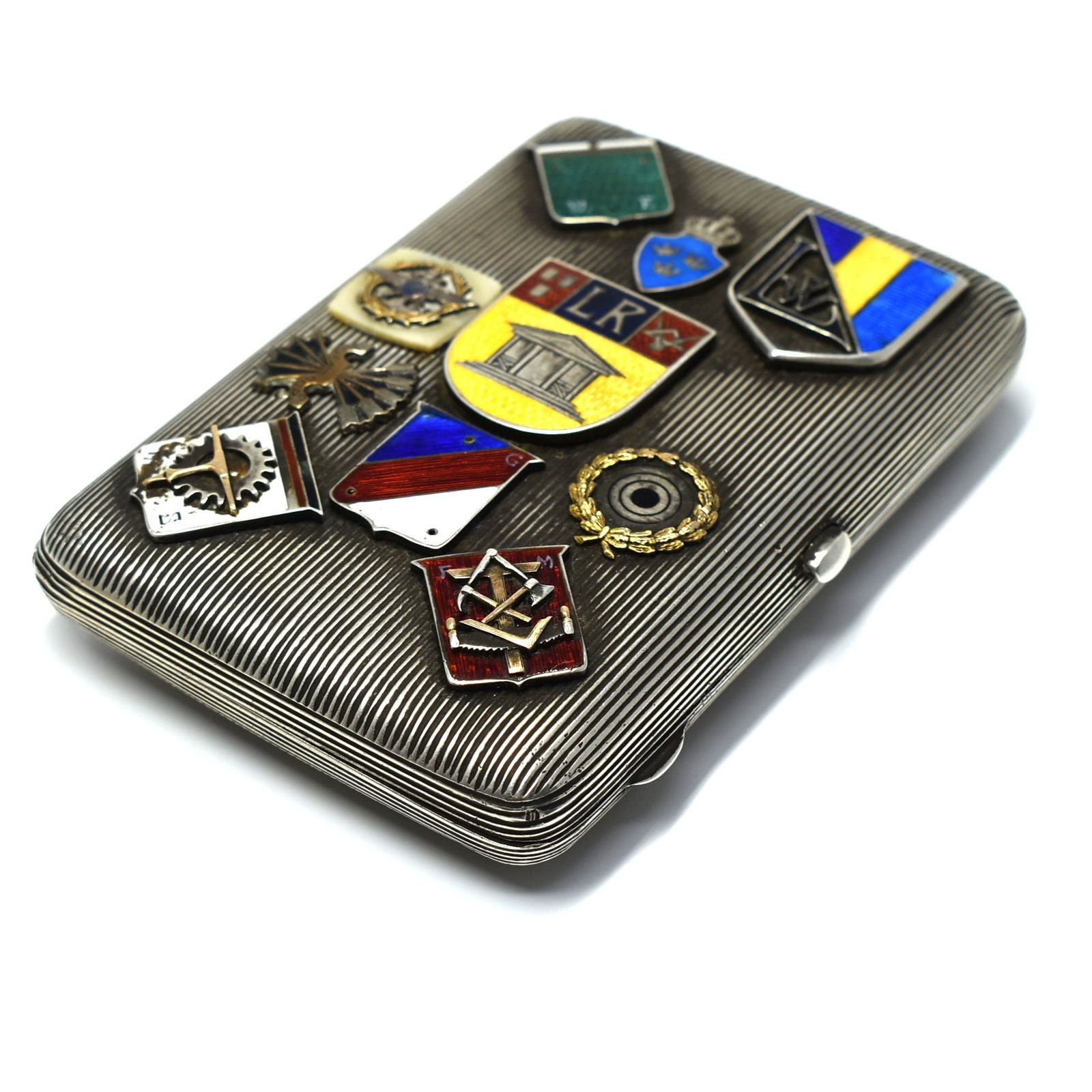 A Russian silver cigarette case , Moscow, A.O.A.M.3 Artel, circa 1908 (1 of 13)