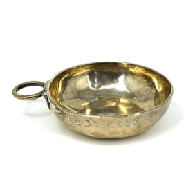 An 18th century French silver wine tester, 'tastevin'