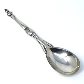 A Georg Jensen sterling silver serving spoon #133, 1915-1927