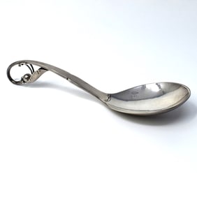 A vintage Georg Jensen ornamental compote spoon #21
