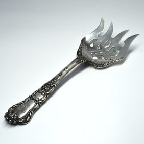 Antique Gorham sterling silver Baronial-old pattern fish serving fork