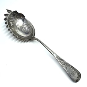 Antique Theodore B. Starr sterling silver serving spoon circa 1890