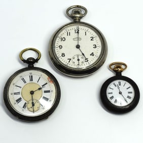 Grouping of three antique/ vintage pocket watches