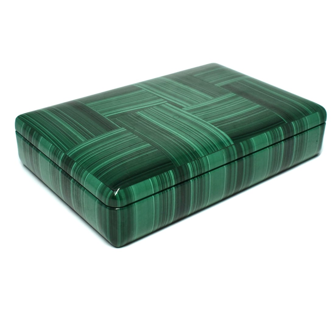 Vintage Italian silver mounted malachite box (1 of 12)