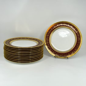 A set of 12 Mintons for Davis Collamore & Co, dinner plates