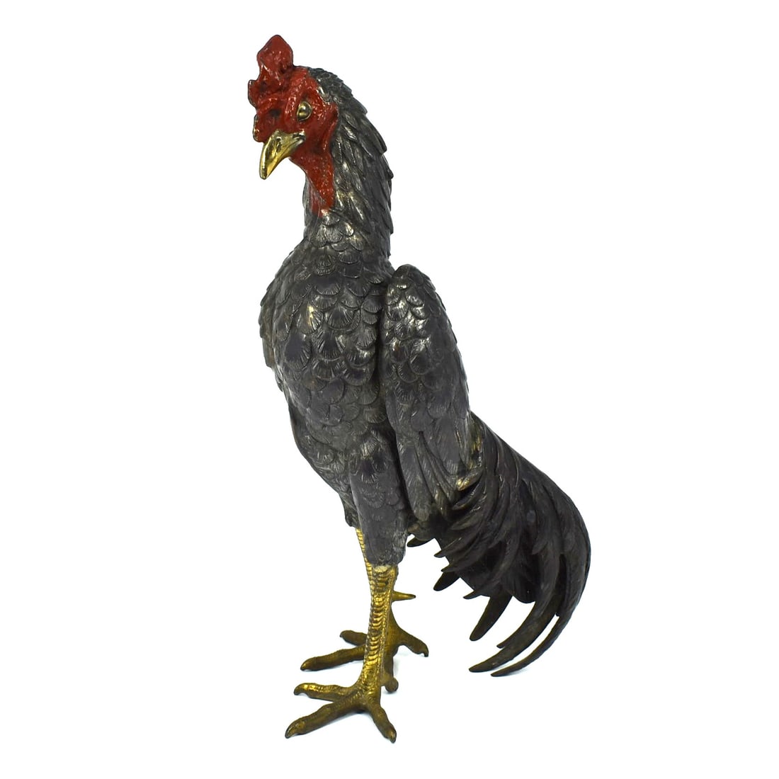 A Japanese Bronze Okimono of a Rooster (1 of 17)