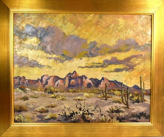 ALDO GIORDANI (XX), 'La Sierra' oil on canvas