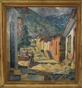 PEDRO ANGEL GONZALEZ (1901-1981), 'Calle De La Guaira', oil on canvas, 1940