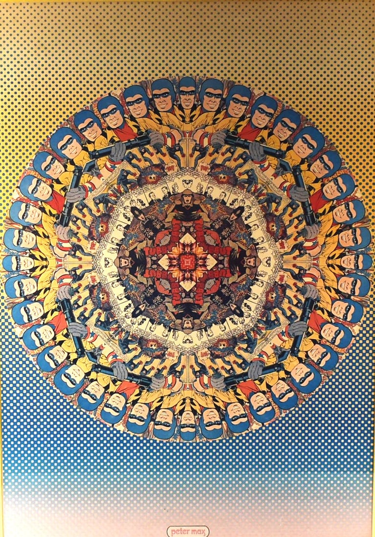 PETER MAX (1937-) 'Captain Midnight', lithograph, 1966 (1 of 9)