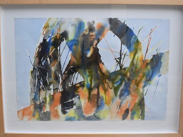 Jacob SEMIATIN (1915-2003), untitled abstract watercolor on paper