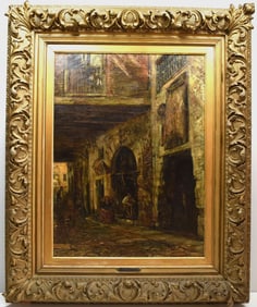 Henry Mark ANTHONY (1817-1886) English street scene, oil on canvas