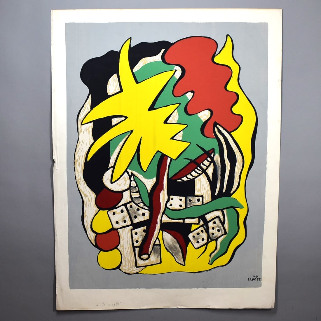 Fernand LEGER (French 1881-1955) 'Composition Aux Dominos', Lithograph, 1948 (1 of 7)