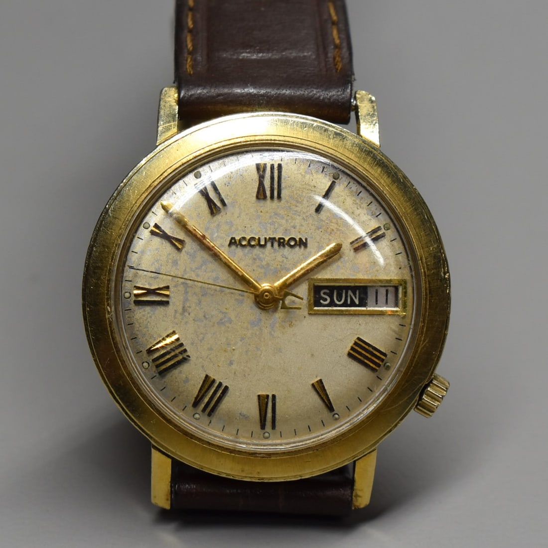 1970's BULOVA Accutron men's wristwatch Model #2182 (1 of 9)