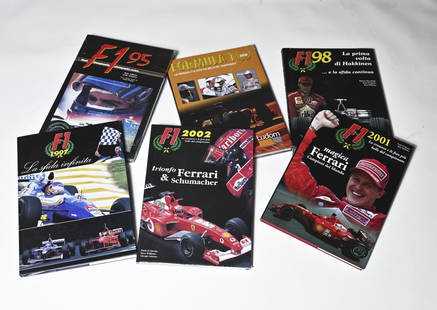 6 Annuari di Formula 1 del 1995-1997-1998-2001-2002-2010: 6 Annuari di Formula 1 in lingua italiana Anno: 1995-1997-1998-2001-2002-2010