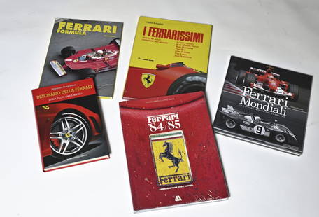 5 Libri Ferrari (in Italiano): Titoli Dizionario della Ferrari Ferrari Formula I Ferrarissimi Ferrari '84-'85 Ferrari Mondiali