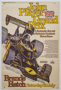 Manifesto originale, John Player Grand Prix Gran Bretagna: Manifesto John Player Grand Prix Gran Bretagna, 1974 Vincitore 1° Jody Scheckter Tyrrel 007 Condizioni: eccellenti Category: print Origin:Gran Bretagna Style&Period:XX secolo