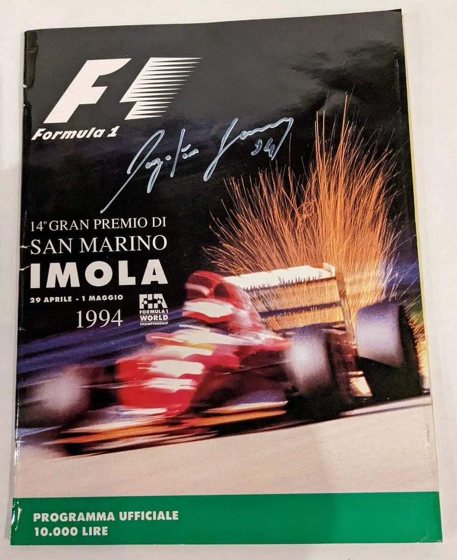 Autografo di Ayrton Senna sul programma ufficiale GP San Marino Imola 1994. Una delle ultime firme (1 of 1)
