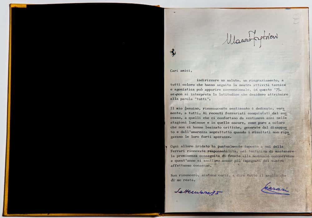 Annuario Ferrari Mondiale 1975 autografato da Mauro Forghieri (1 of 2)