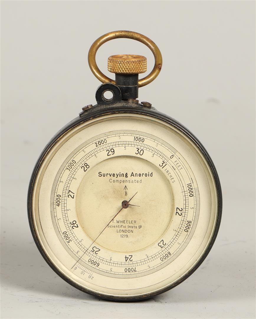 An Aneroid barometer/altimeter, T. Wheeler London. England, (1 of 3)