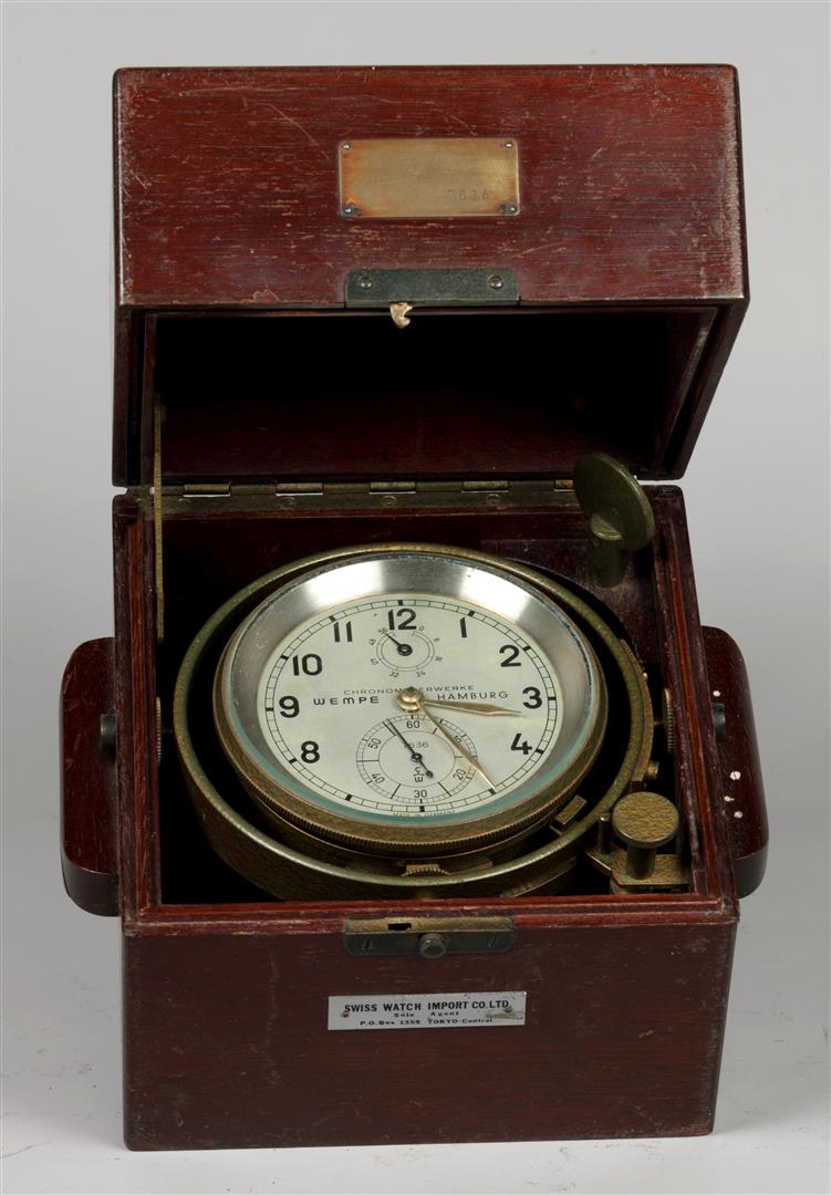A Marine 2-day chronometer, Wempe Chronometerwerke. Hamburg (1 of 2)
