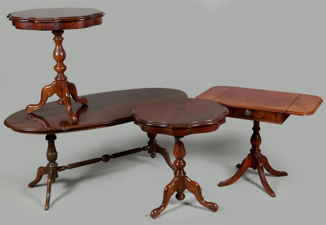 A lot consisting of (3) modern side tables and a coffee tab (1 of 1)