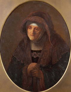 After Rembrandt Harmensz van Rijn, The prophetess Anna, (fo: After Rembrandt Harmensz van Rijn, The prophetess Anna, (formerly known as "Rembrandt's mother") after the original from 1639 now in the Kunsthistorisches Museum in Vienna, GemÃ¤ldegalerie inv. no.