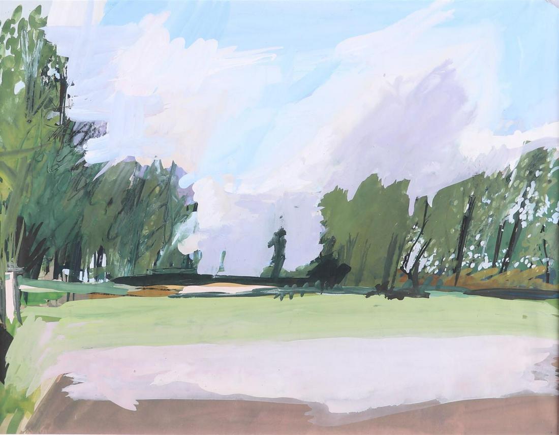 Jozef van Ruyssevelt (Bazel, Be 1941 - 1985 Kalmthout), Landscape in Essen, (1 of 4)