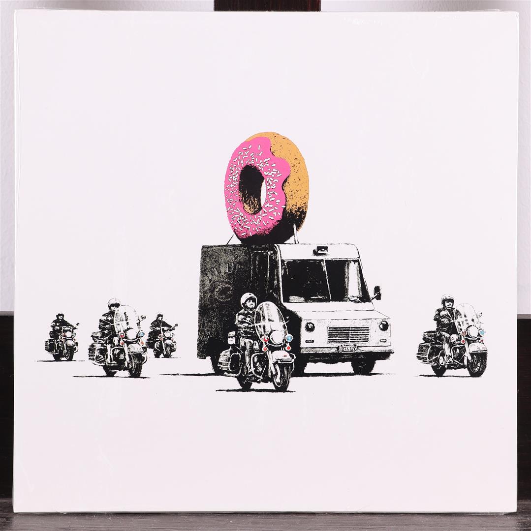 Banksy (b.: 1974) (after), Boys In Blue - Donut Strawberry / Thick As Thieves, 2020, (1 of 2)