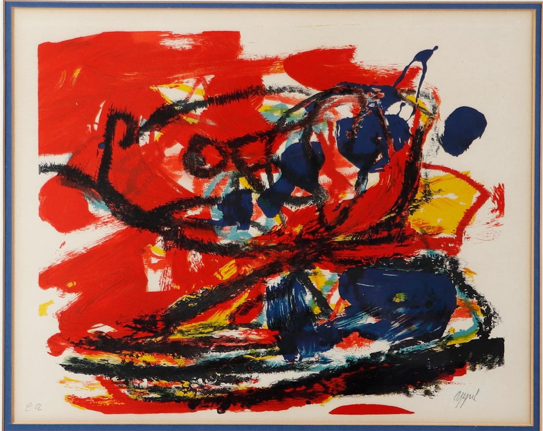 Christiaan 'Karel' Appel (Amsterdam 1921 - 2006 Zurich), Cat: Christiaan 'Karel' Appel (Amsterdam 1921 - 2006 Zurich), Cat, signed and numbered ea' (in pencil). Screen printing.26,5 x 35 cm.