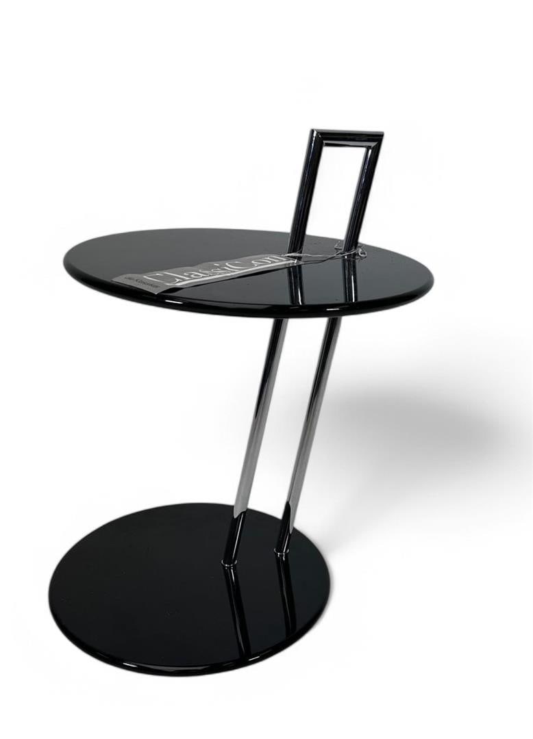 Eileen Gray side table 45. Signed and labelled.: Eileen Gray side table 45. Signed and labelled.