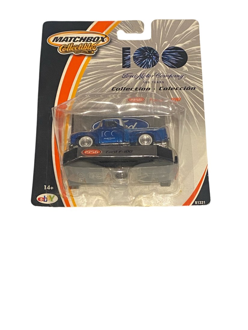 Matchbox Collectible 1956 Ford F-100 Toy Car: Matchbox Collectibles Celebrating 100 years with the Ford Motor Company 1956 Ford F-100 in original package.