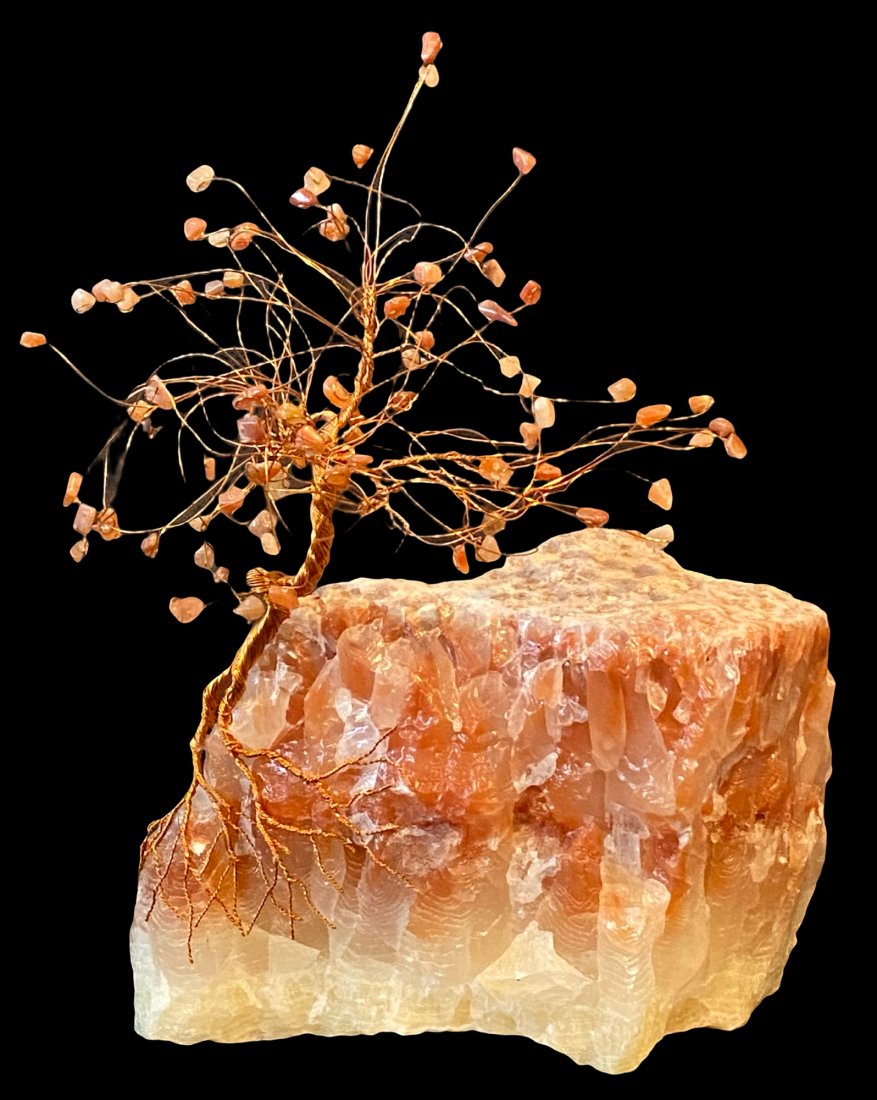 Pink Quartz Chinese Semi-Precious Gemstone Tree (1 of 3)