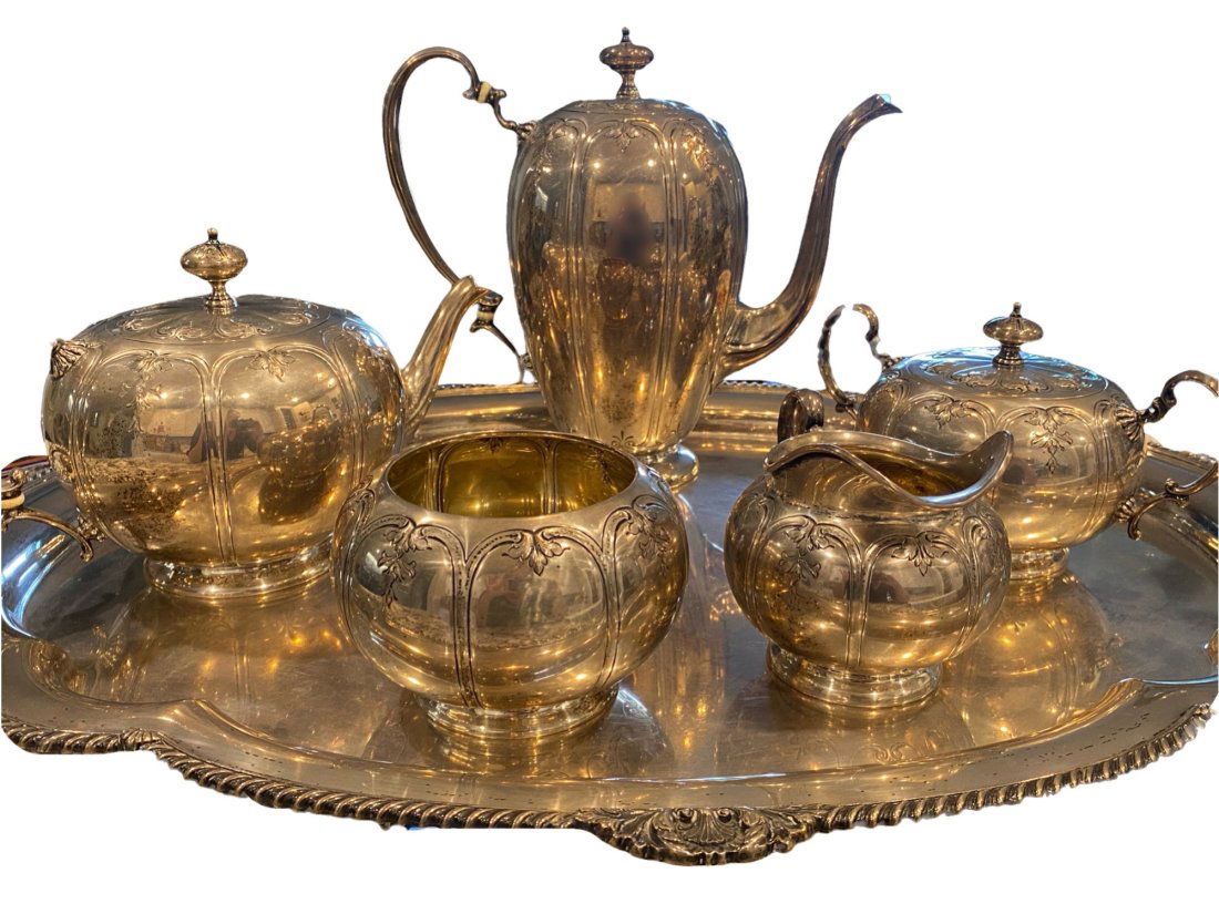 Antique Shreve & Co. Sterling Silver Coffee and Tea Set (1 of 9)