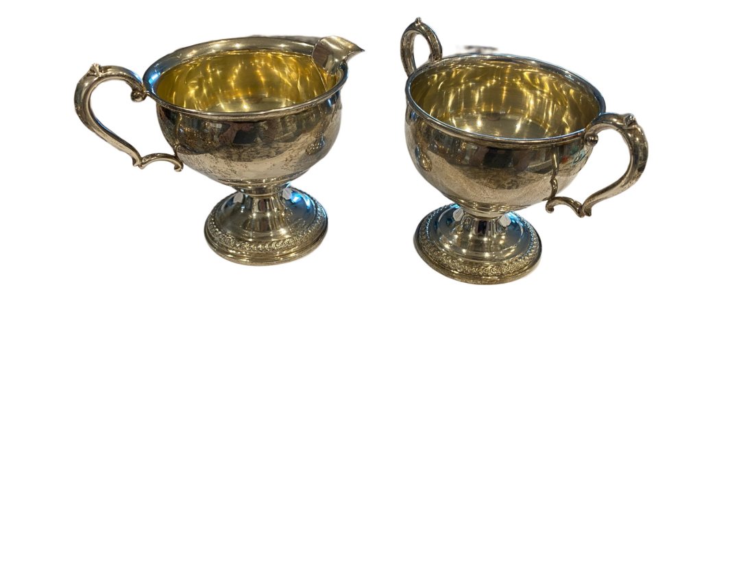 Sterling Silver Creamer and Sugar Set (1 of 2)