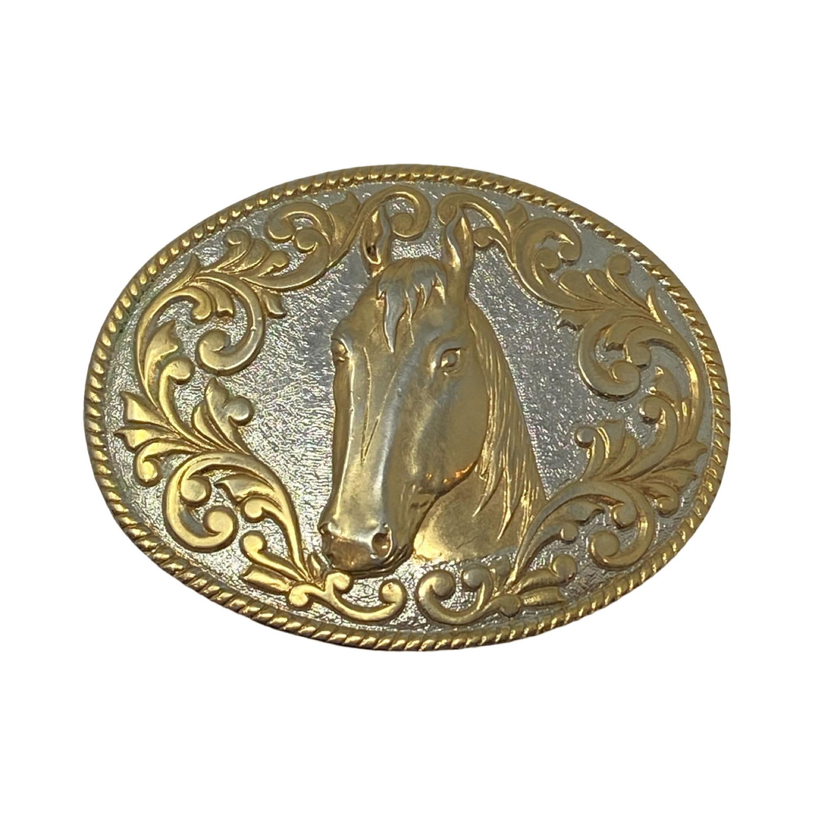 24K Gold Plate Chambers Phoenix Horse Belt Buckle (1 of 3)