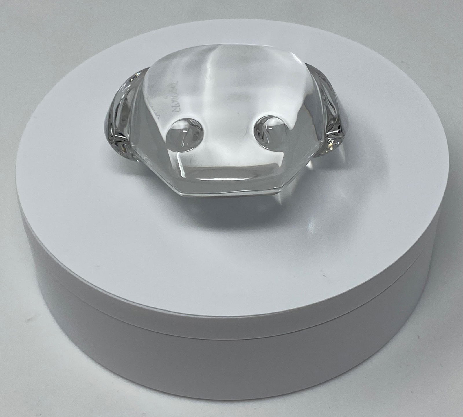 Val St. Lambert De Sousa Clear Crystal Frog Paperweight (1 of 6)