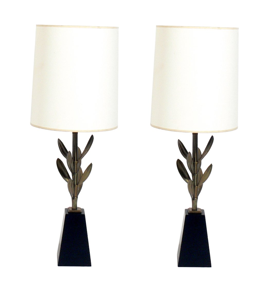 Stiffel Company Pair of Floriform Table Lamps (1 of 4)