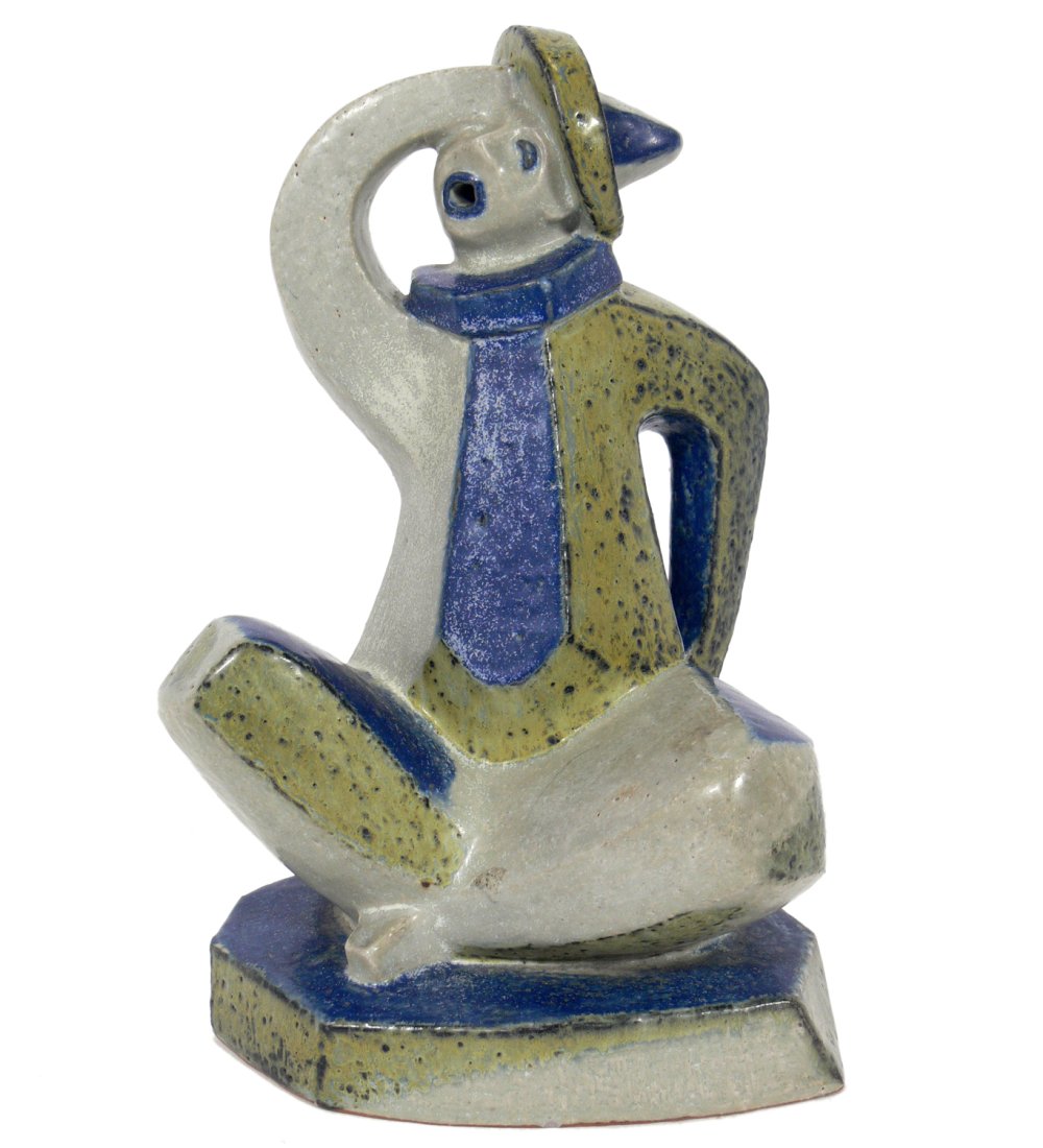 Cubist Figural Ceramic Sculpture by Jorgen Mogensen for Royal Copenhagen (1 of 9)