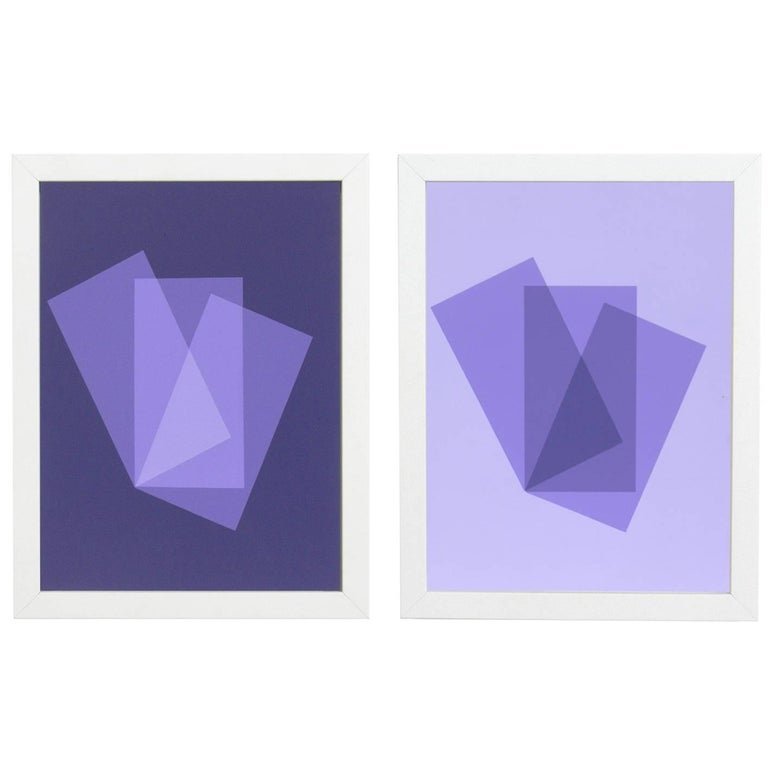Josef Albers Abstract Lithographs from Interaction of Color, Set of 2 (1 of 3)