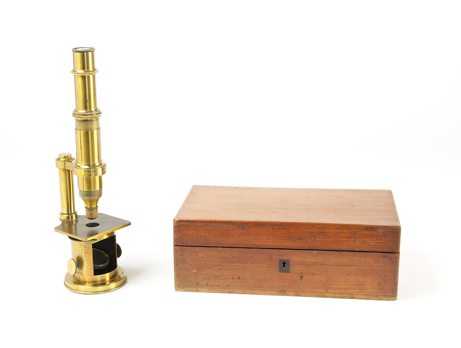 A Nachet et Fils Monocular Drum Microscope, ca 1860. (1 of 7)