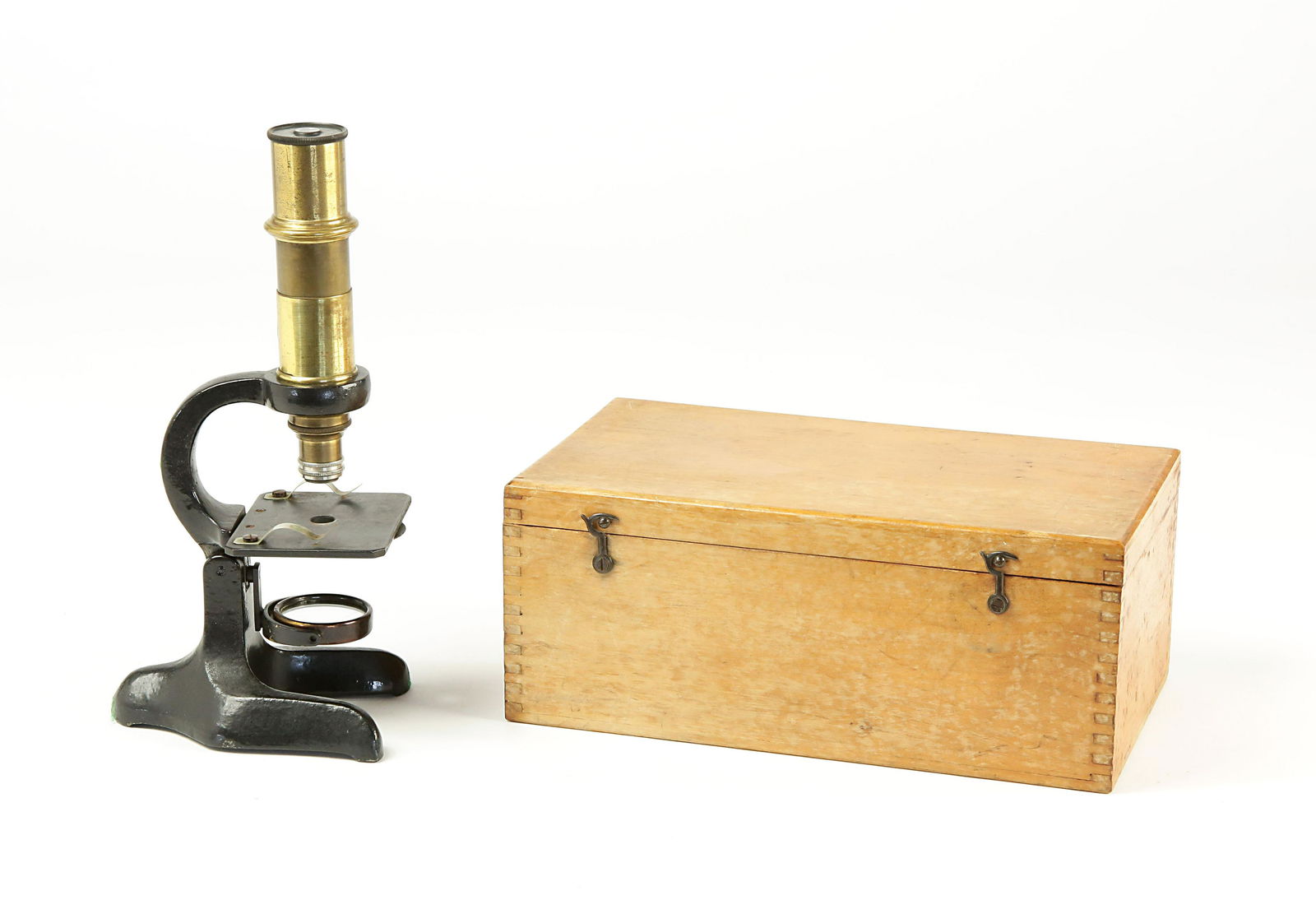 A Brass Monocular Microscope, circa 1900 (1 of 6)