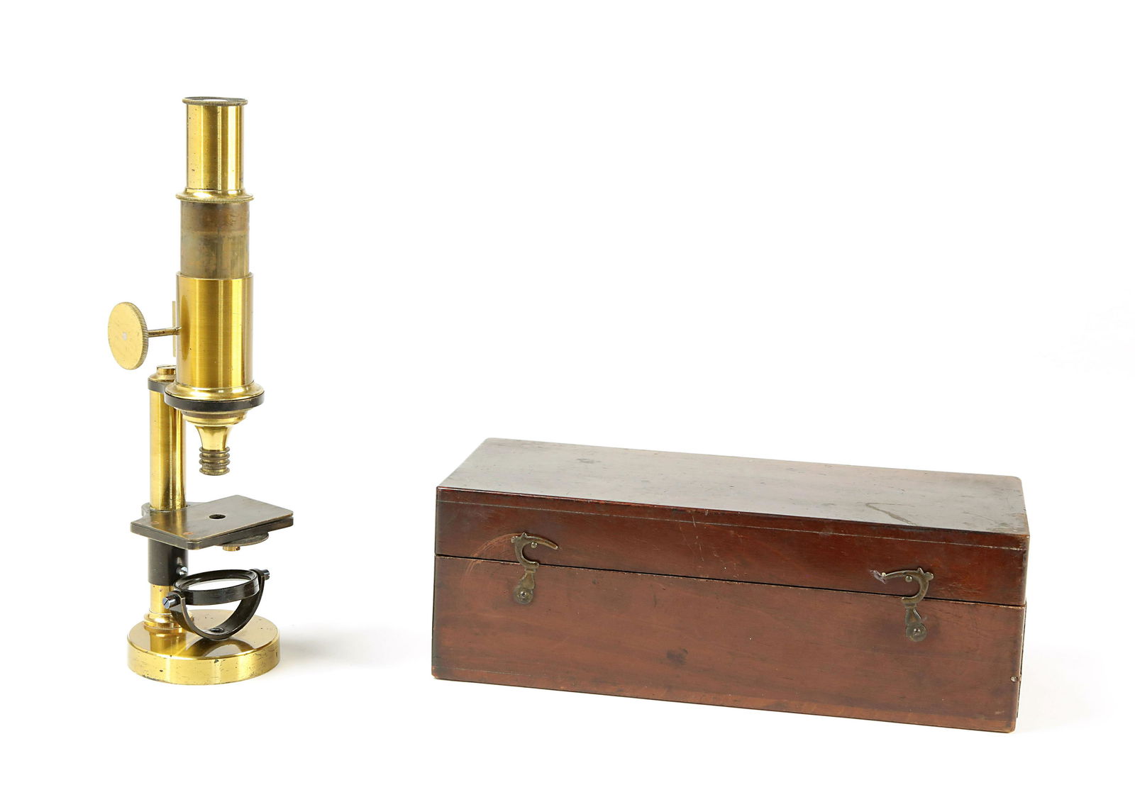 A Brass Monocular Microscope, circa 1900 (1 of 4)
