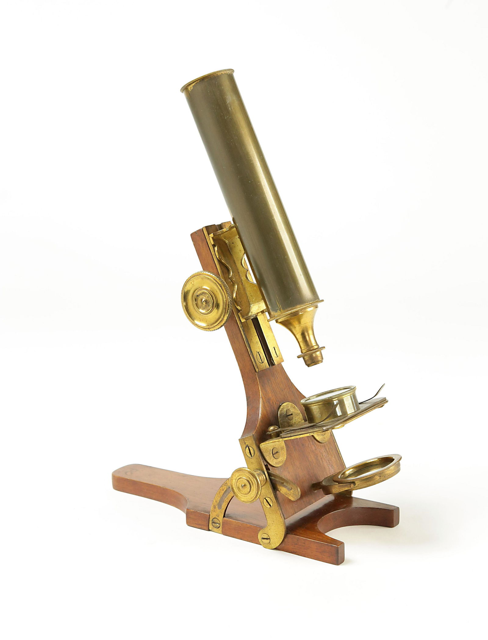 A Brass Monocular Microscope, Ca 1900 (1 of 5)